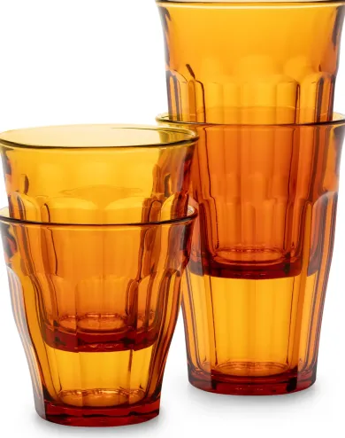 Französisches Bistroglas Amber