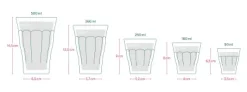 Französisches Bistroglas Grün, 250 ml