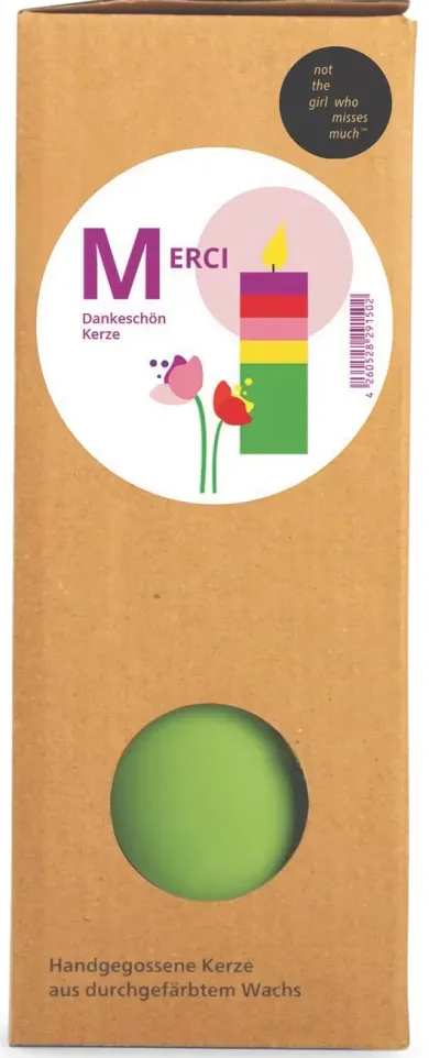 Stumpenkerze Merci